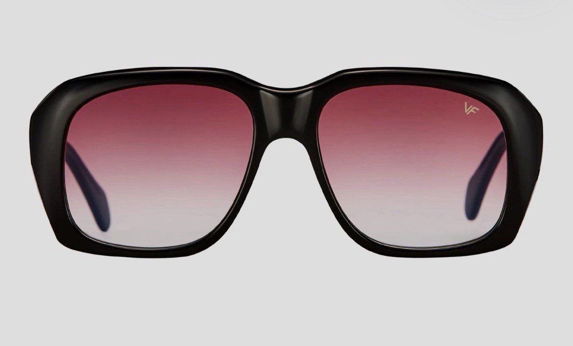 Vintage Frames (VF) Company Geometric Oversized, Black Acetate XXL