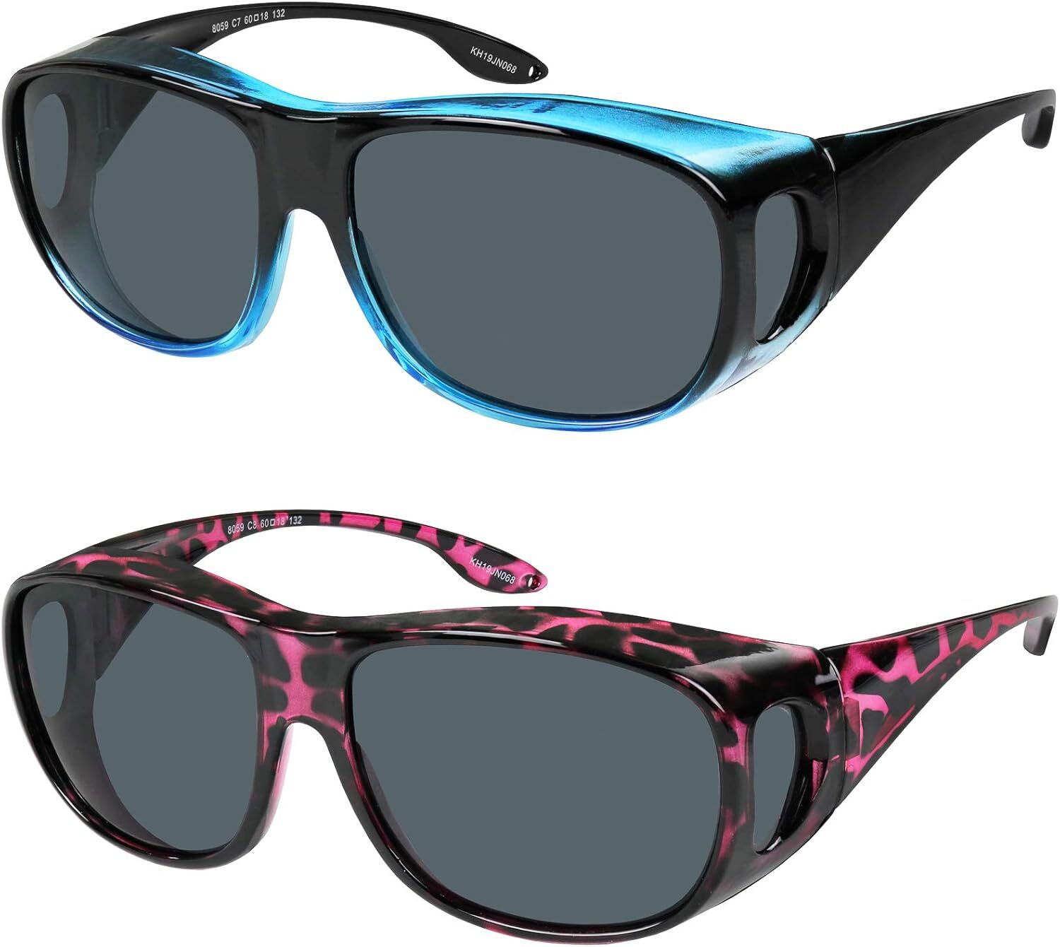 Yogo Black Blue Frame and Smoke Lens, Burgundy Havana Lens
