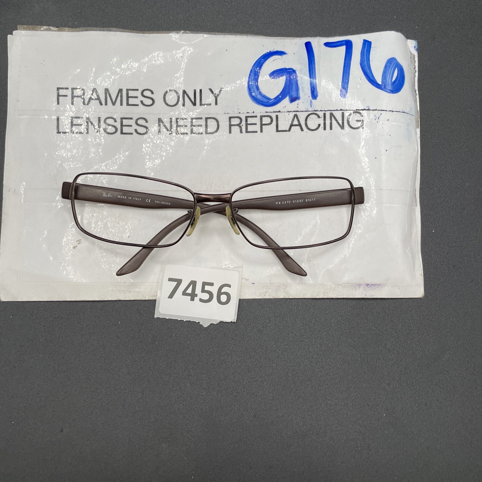 RAY-BAN RB3272 012/57 Sunglasses Frame Italy 61-17mm Frames Only G176