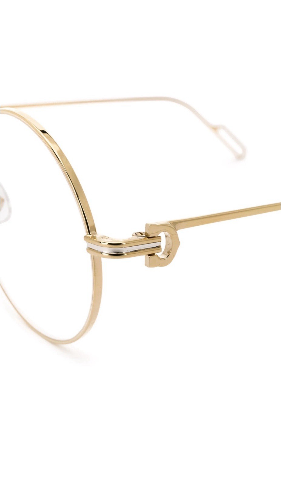 Premiere de Cartier Round Frame Glasses With Gold And Diamonds