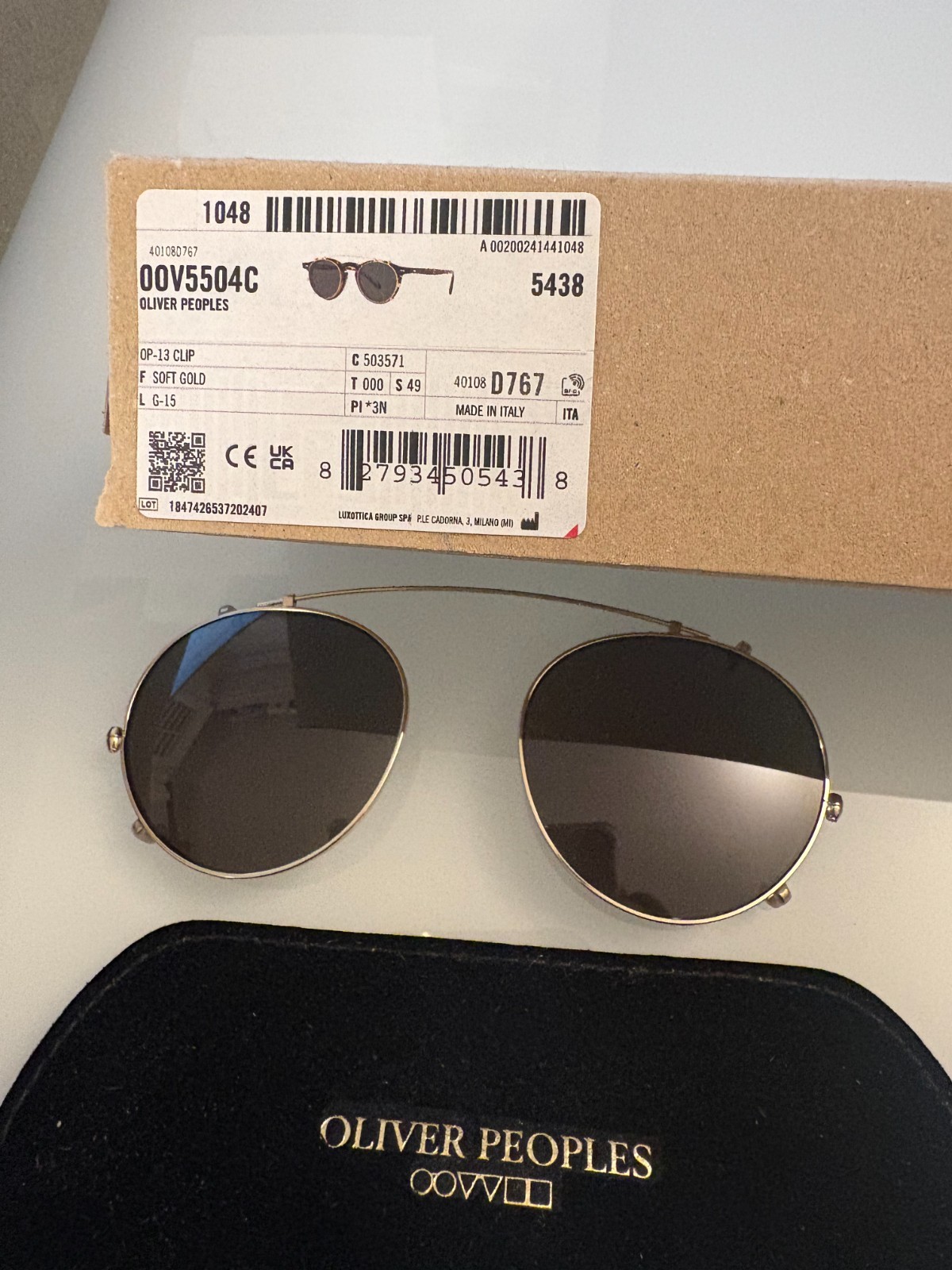 OLIVER PEOPLES TAKUMI TK-1 CLIP ON in Pewter/ Blue MSRP$277 clip on only
