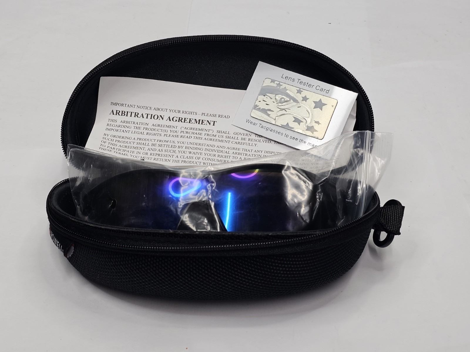 New Bell + Howell Tac Glasses Multi Color Lens With Case W/clip, and Accessories