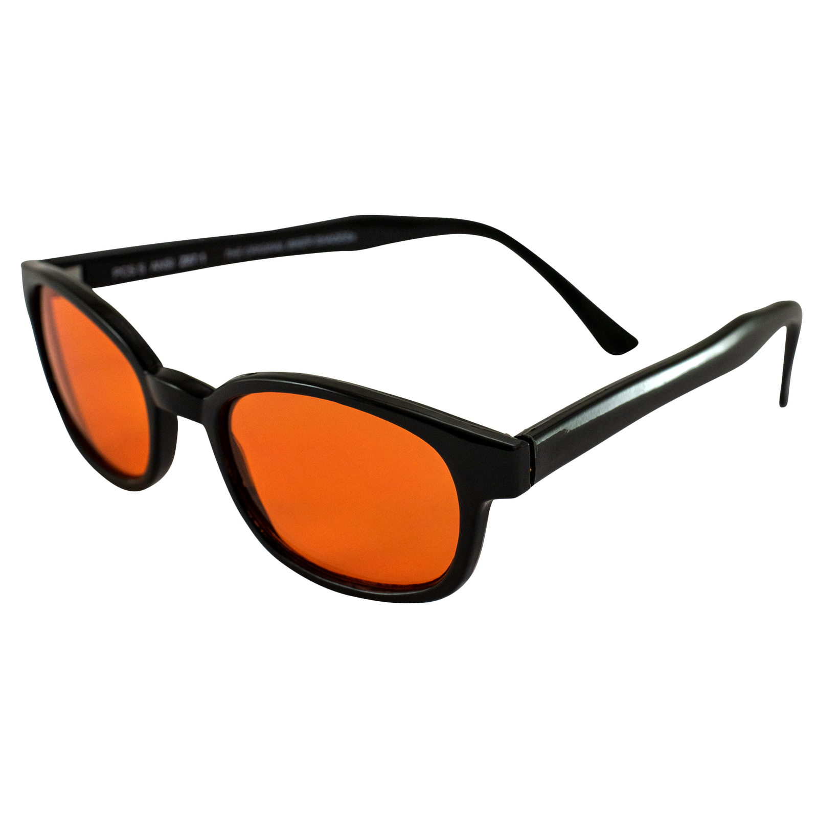 Original KD Sunglasses Orange Lens Biker Driving Glasses, Black Orange, Standard