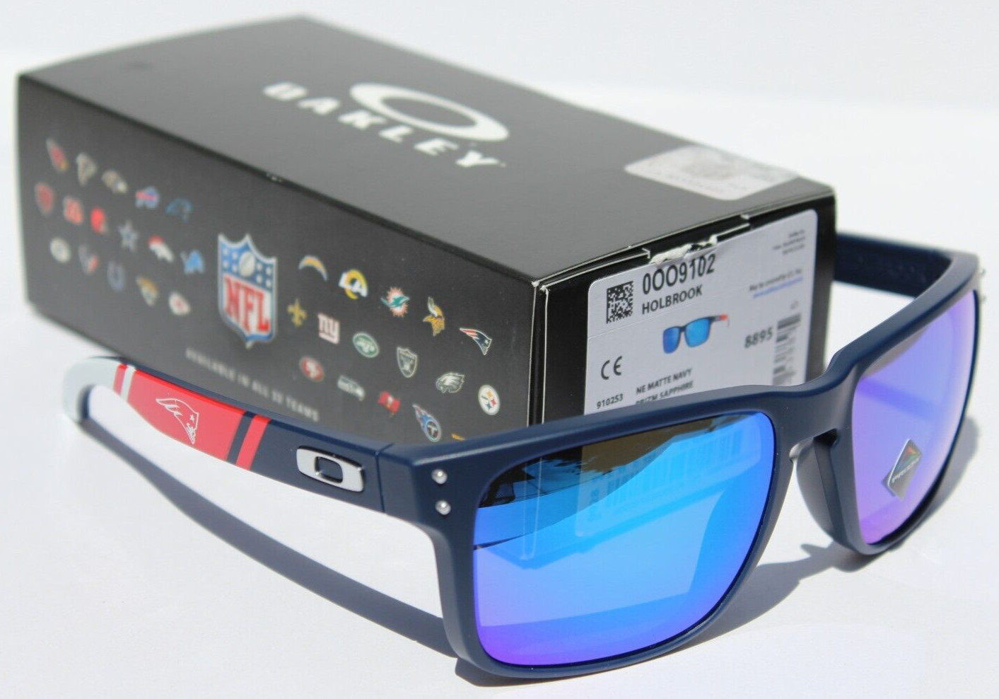 OAKLEY Holbrook Sunglasses NFL New England Patriots Navy/Sapphire OO9102-S3