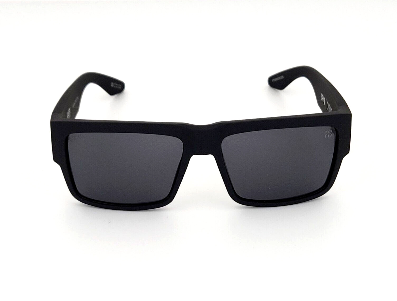 Polarized Spy+ Optic Cyrus Sunglasses Soft Matte Black Frame Smoke Lens