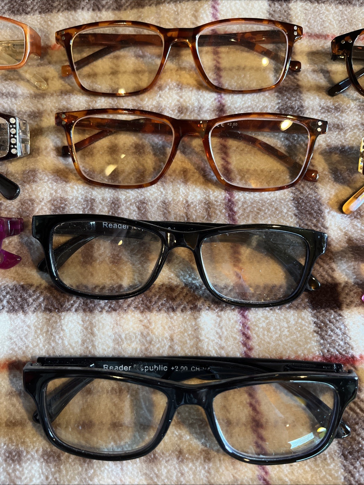20x Pc Glasses Lot Eyeglasses Readers Tortoise Plastic Eyewear Frames Bundle