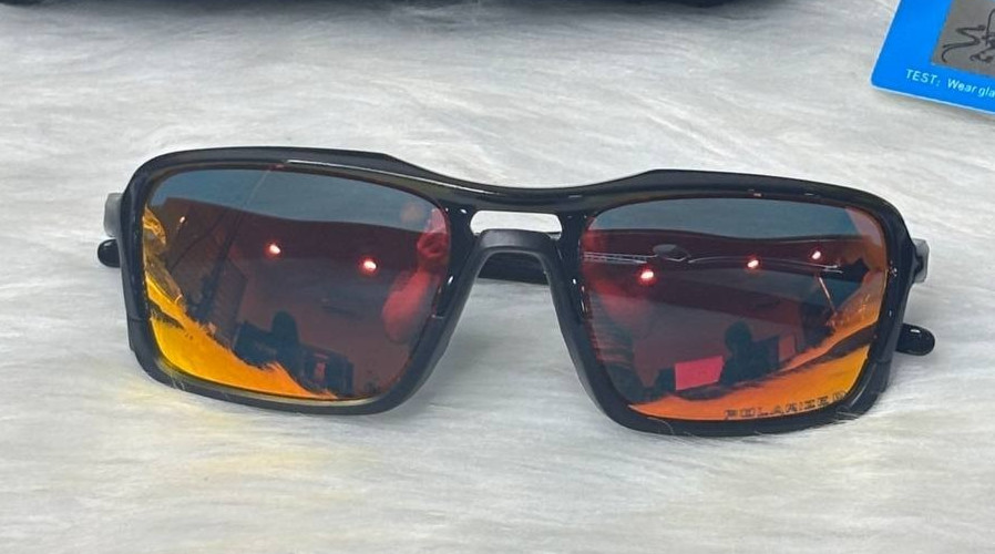 NWB Oakley Triggerman Sunglasses OO9314 Polished Black/Red Ruby Iridium Asian