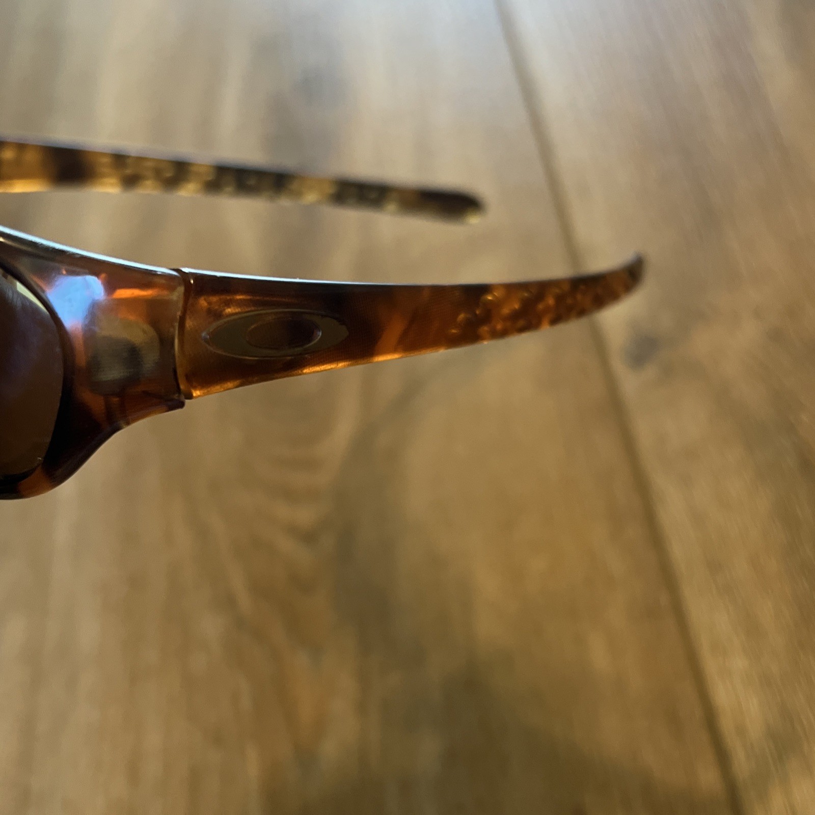 Vintage Oakley Tens 1.0 Brown Tortoise Wrap Sunglasses FRAMES ONLY Made In USA