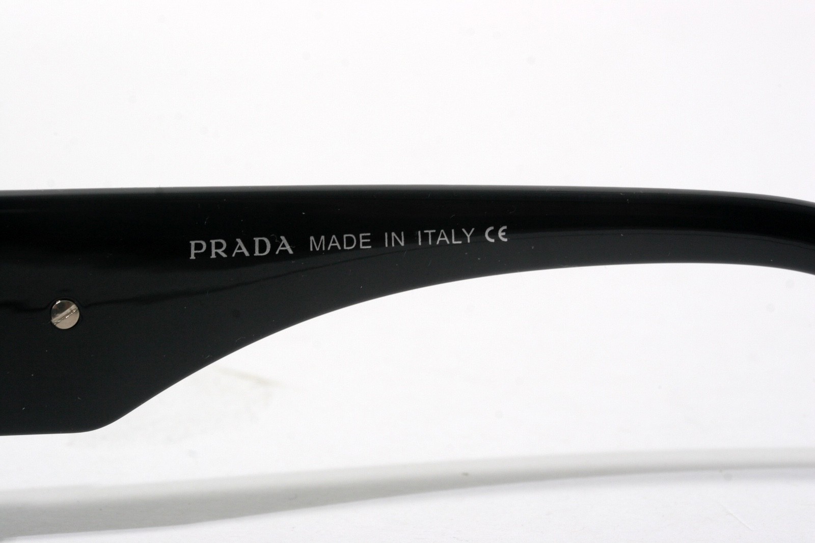 Prada Sunglasses 8297 Shiny Black/ Black lenses, Big 145 mm Frame Width, Italy