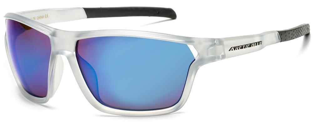Arctic Blue Mirrored Rectangle Wrap Sunglasses (AB-78) *NEW* *FREE Shipping*