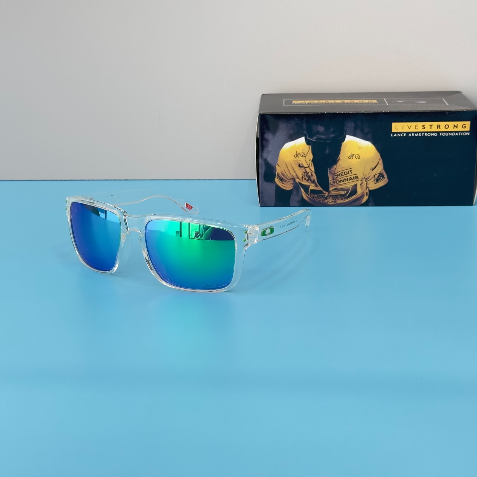 Oakley OO9487 Clear Frame Prizm Jade Polarized Sunglasses New w/ Box