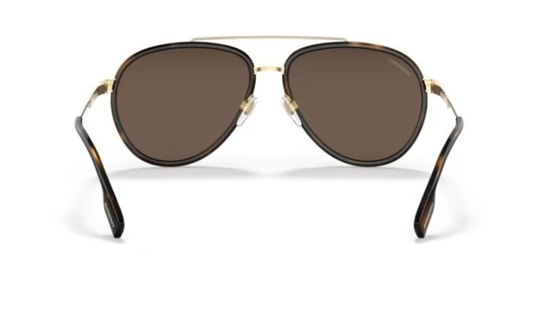 BURBERRY BE3125 101773 59mm Oliver Gold Dark Brown Sunglasses