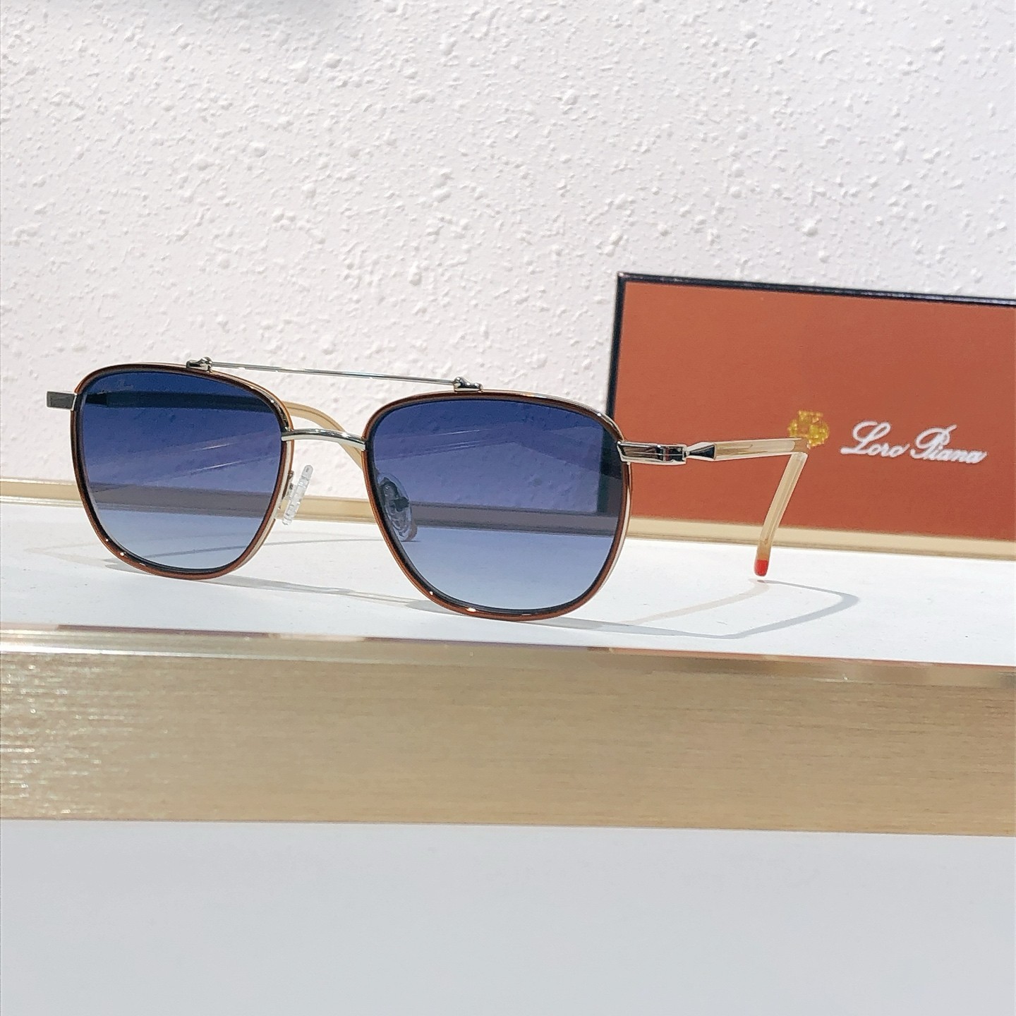Loro Piana FAI0302 Titanium Aviator Sunglasses 54-18-145 Unisex Italy