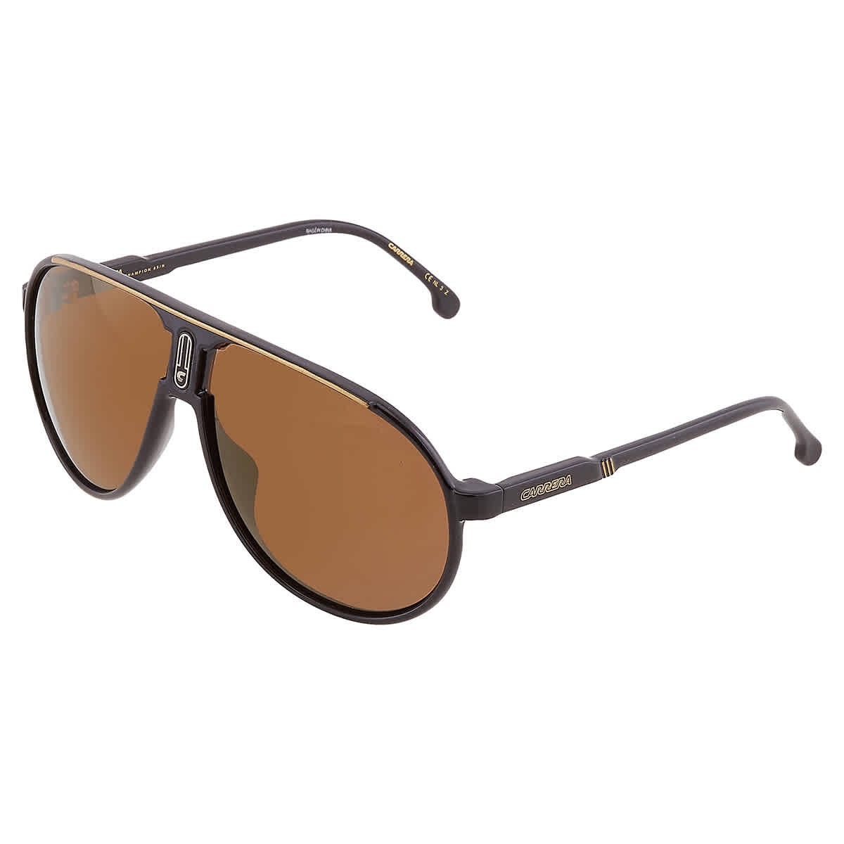 Carrera Brown Pilot Sunglasses CHAMPION65/N 02M2/YL 62 CHAMPION 65/N 02M2/YL 62