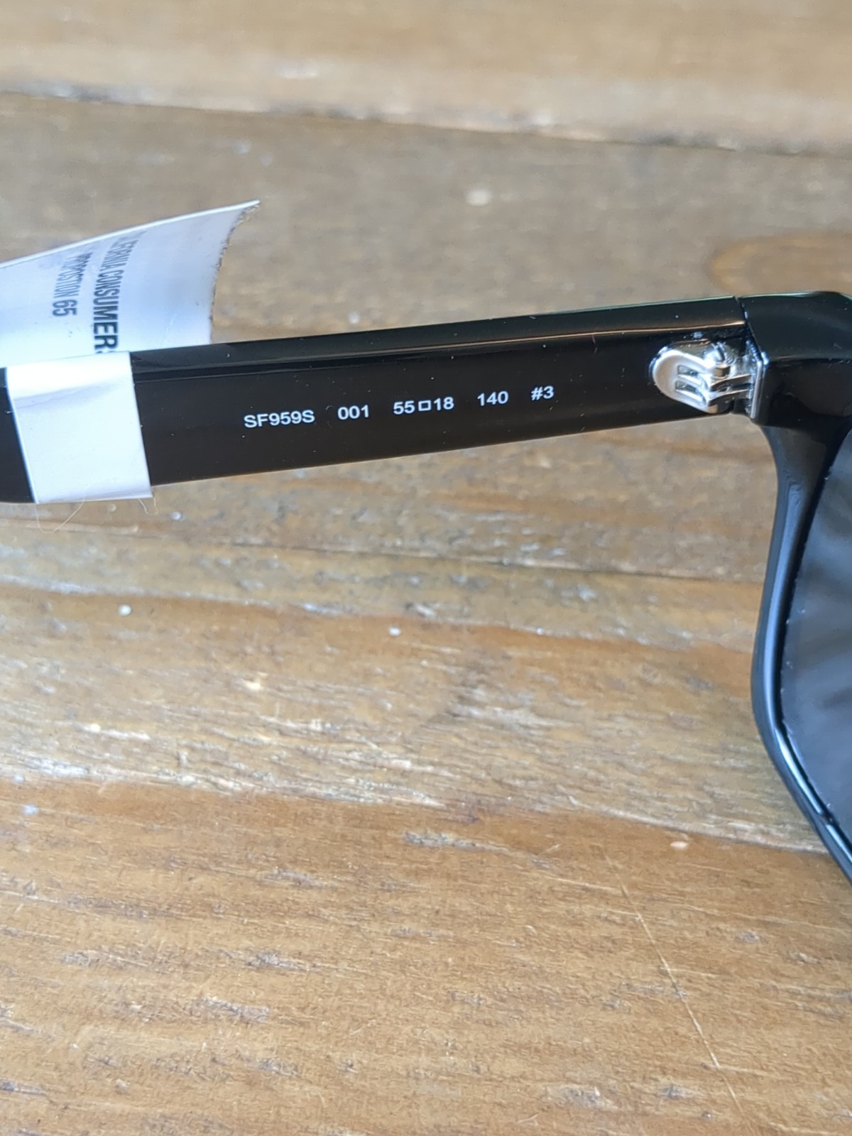 New Authentic Salvatore Ferragamo SF959S 001 Black Square Sunglasses