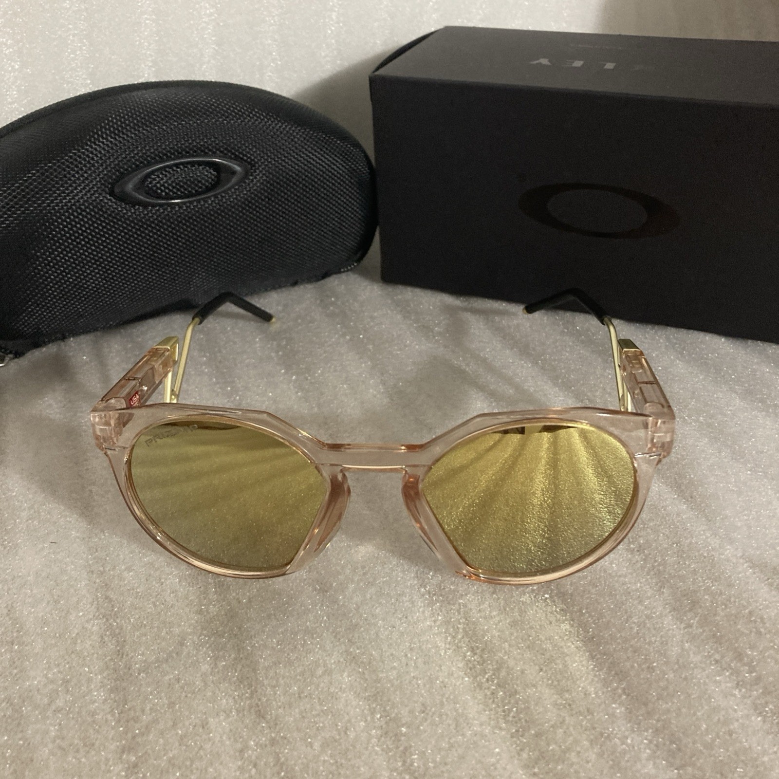 Oakley HSTN METAL Sunglasses Polarized Prizm Len Gold New With Case
