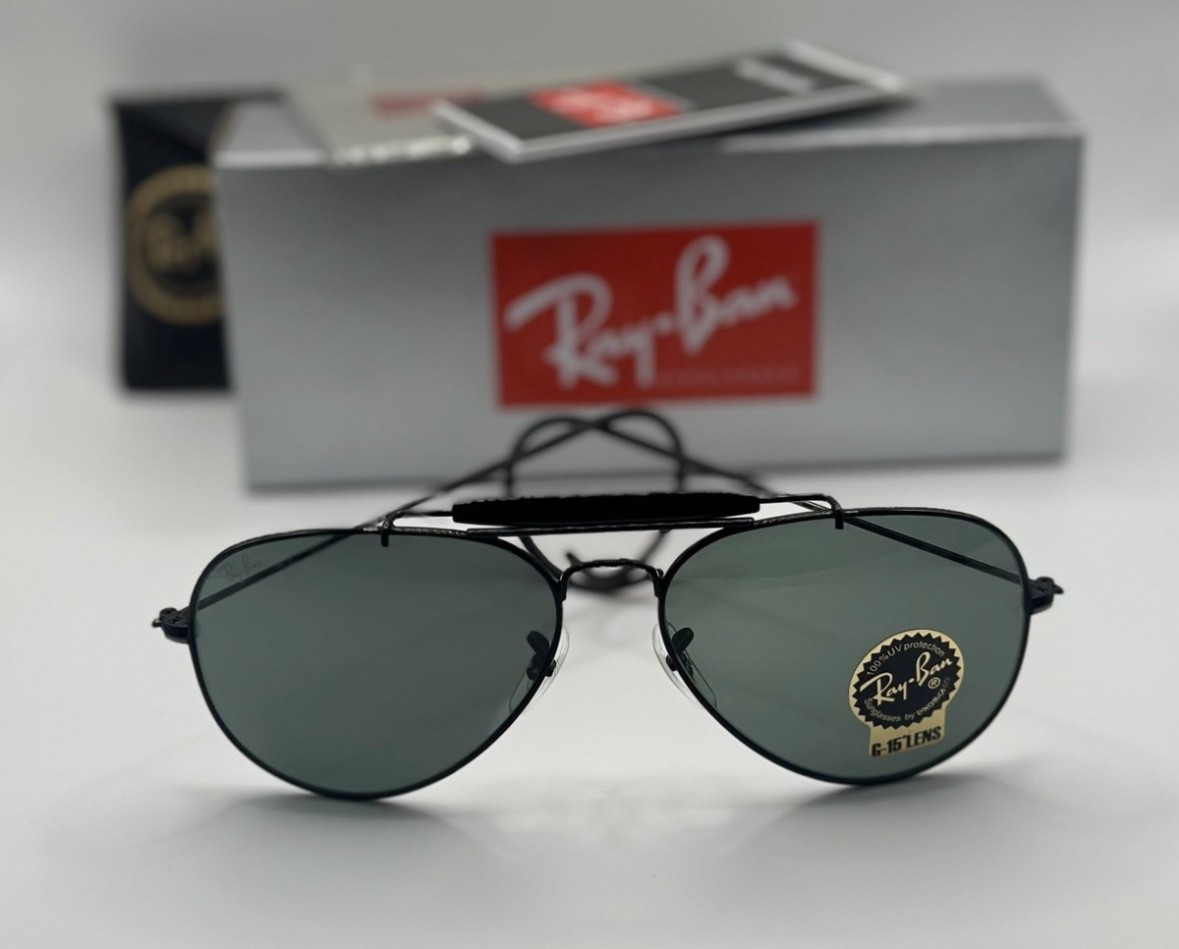 New Ray-Ban RB3030 Outdoorsman L9500 58-14-160 Green G-15 Lens 58mm Sunglasses