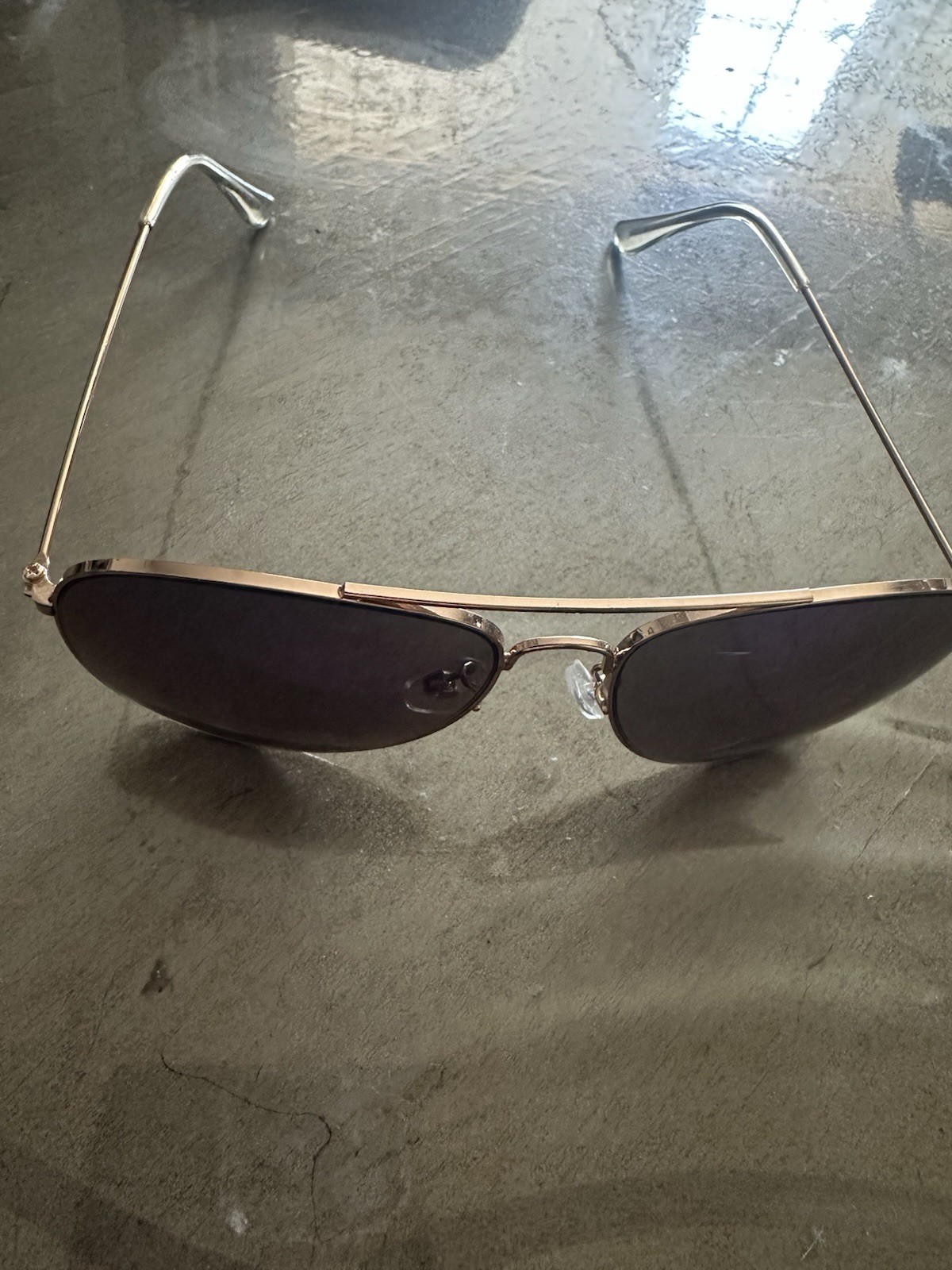 Vintage Sunglasses Men Sports Driving Gold Metal Aviator Gradient