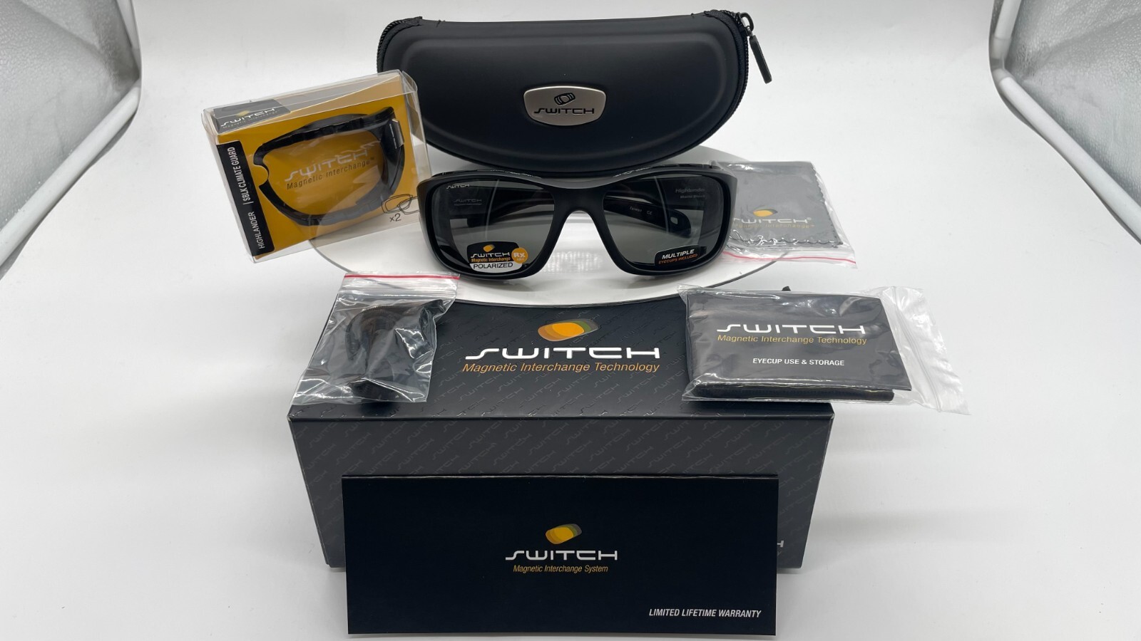 Switch Highlander Matte Black – Polarized Sunglasses – Magnetic Interchange Tech