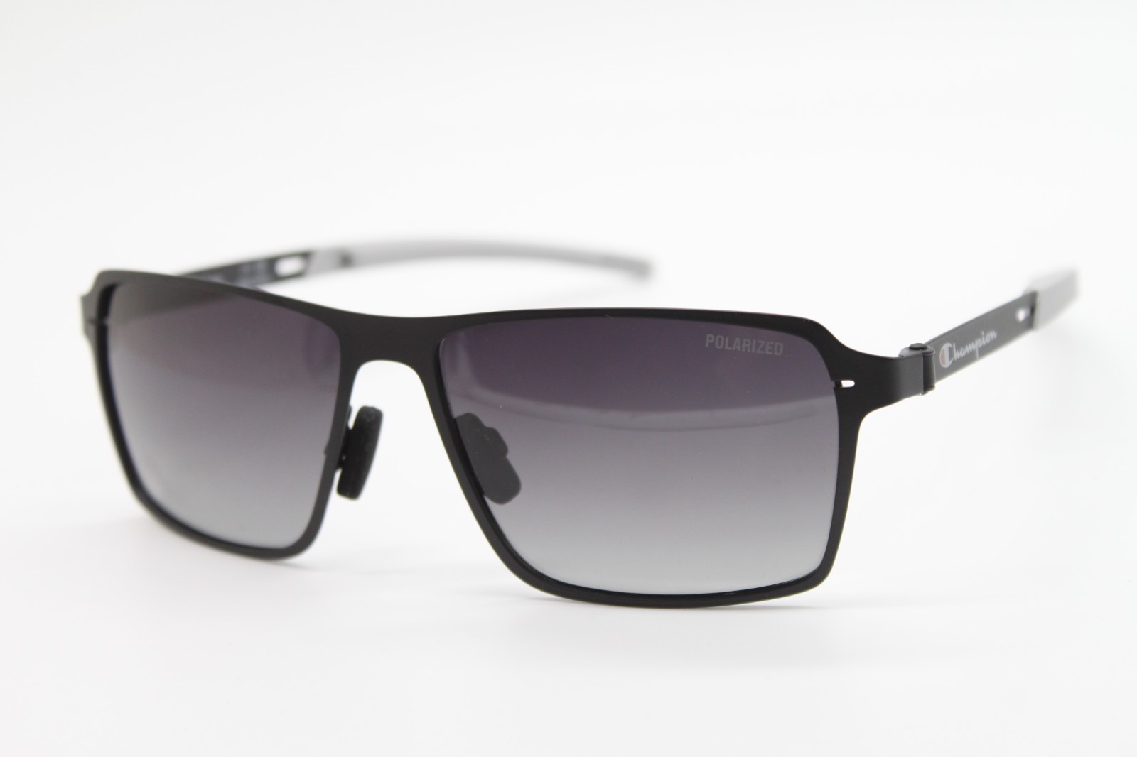 NEW CHAMPION CFITS01 C01 BLACK GREY POLARIZED AUTHENTIC SUNGLASSES 58-15