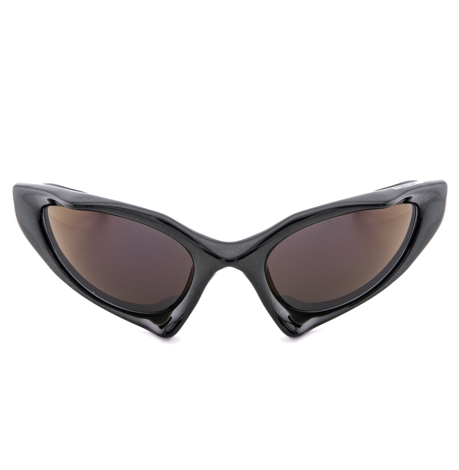 BALENCIAGA BB0352S RUNNER CAT 0352 Gray Purple Angular Mask Unisex Sunglass 005