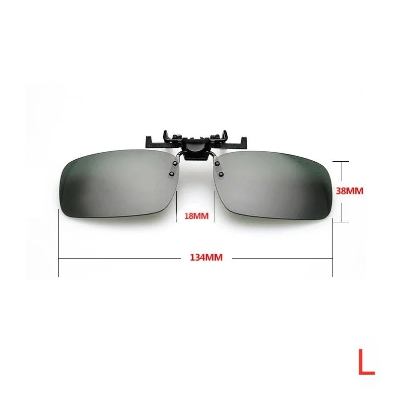New Unisex Polarized Clip on Sunglasses Near-Sighted Driving Night Vis Lens Cycl