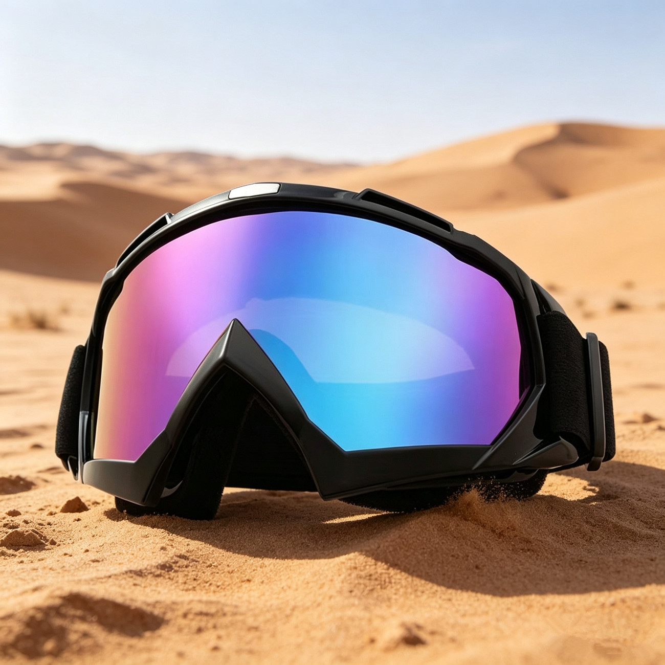 Motorcycle OTG Goggles Fit Over Glasses Padded Windproof Riding Adjustable Strap