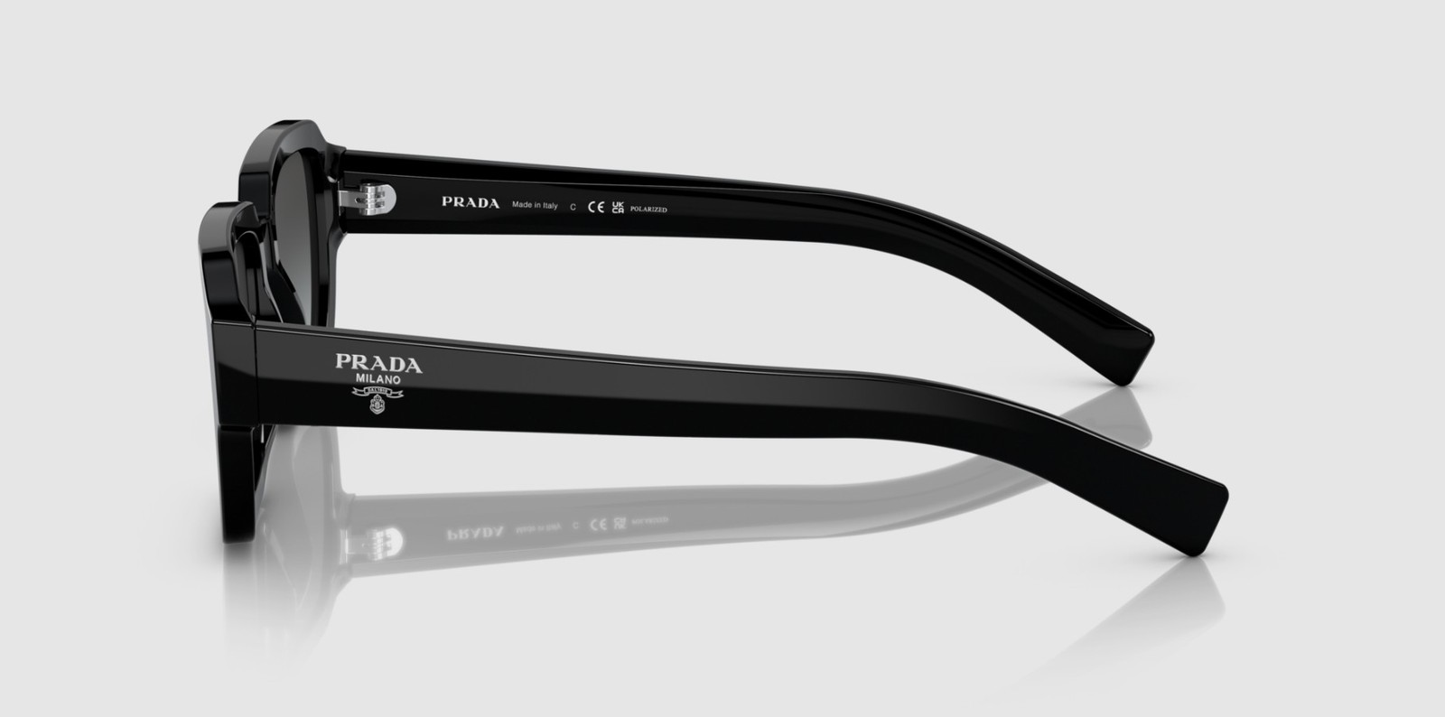 PRADA PR 02ZSF 1AB06T Black Graphite Sfumato Cristallo 54 mm Men’s Sunglasses