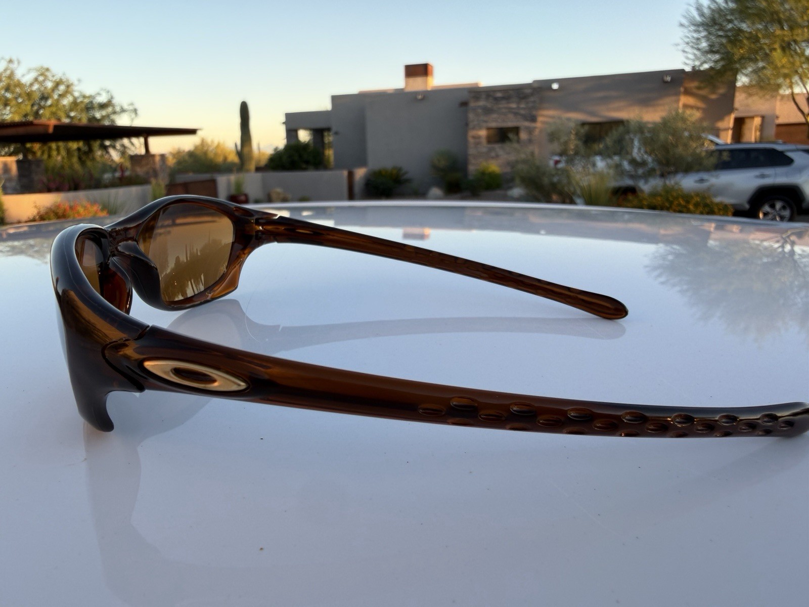 Vintage 1997 Oakley Fives 1.0 Rootbeer Silver Iridium Authentic Made in USA
