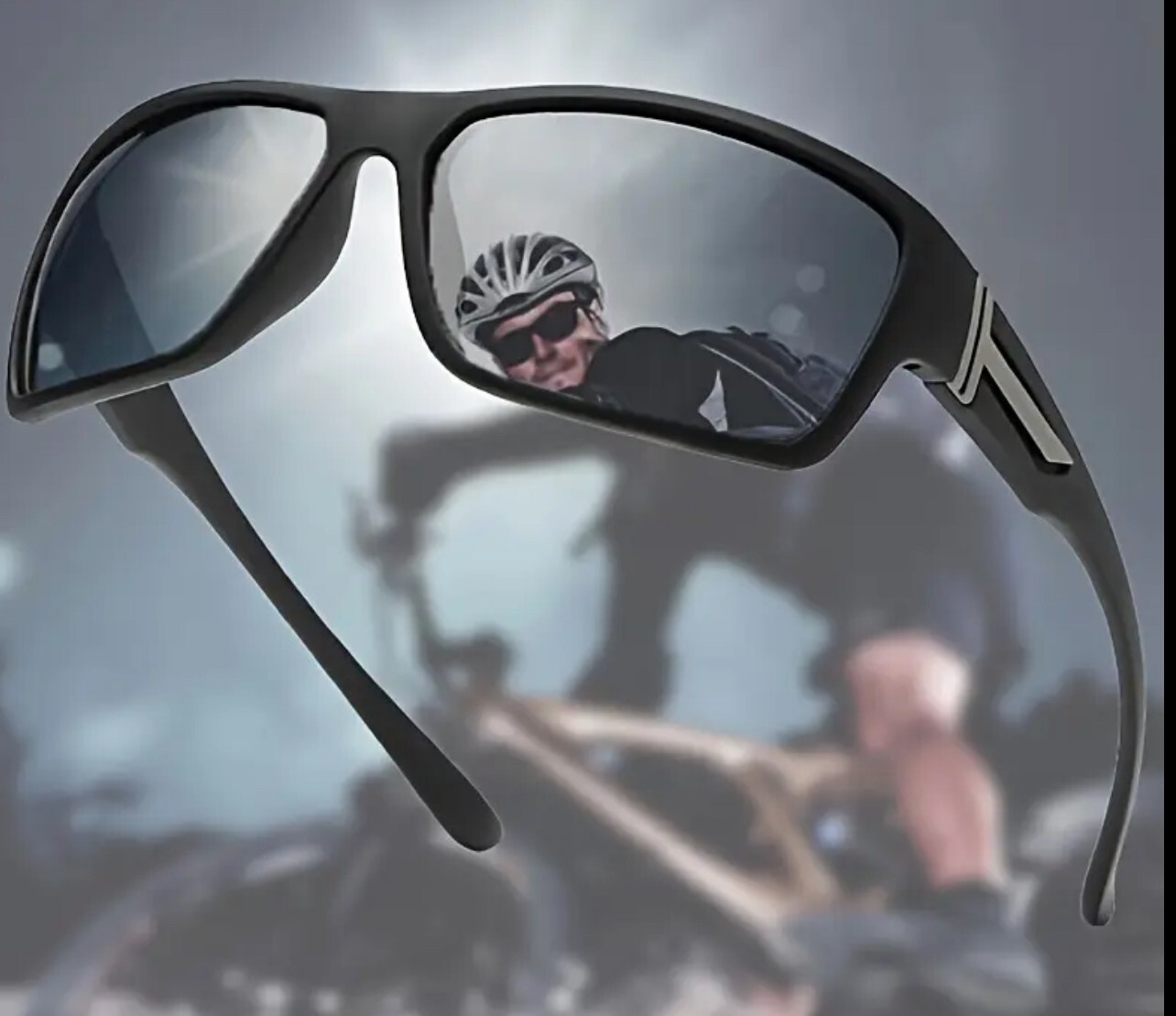 Polarized Sunglasses Men Outdoor Sports Driving Fishing Trendy Shade Wrap Around