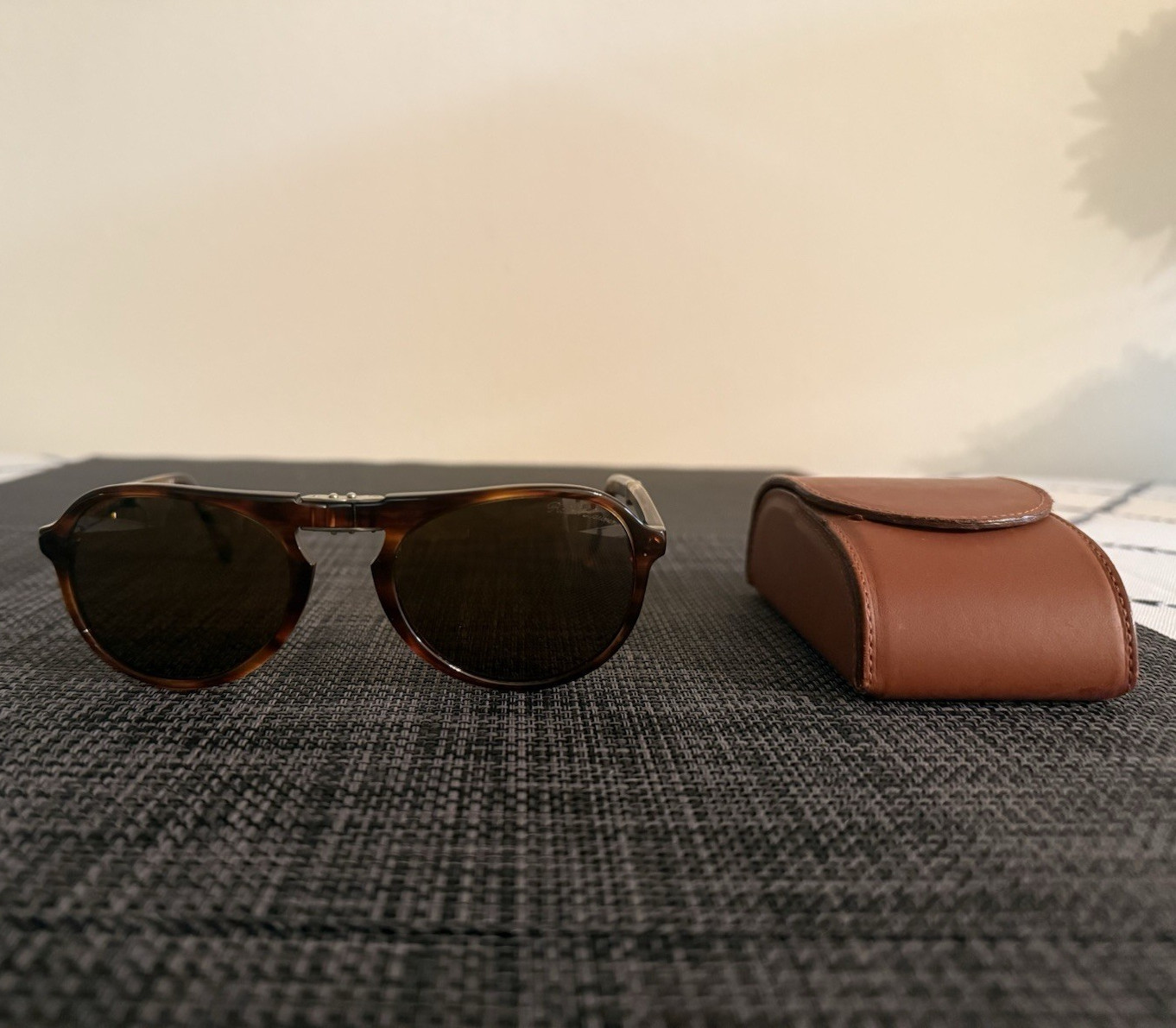 Ralph Lauren Purple Label PL 9757 Folding Tortoise Sunglasses Italy w/ Case