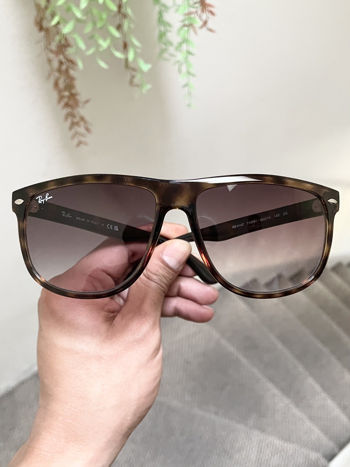 New Ray Ban Boyfriend RB4147 4147 Havana Brown Gradient Lens Size 60/15