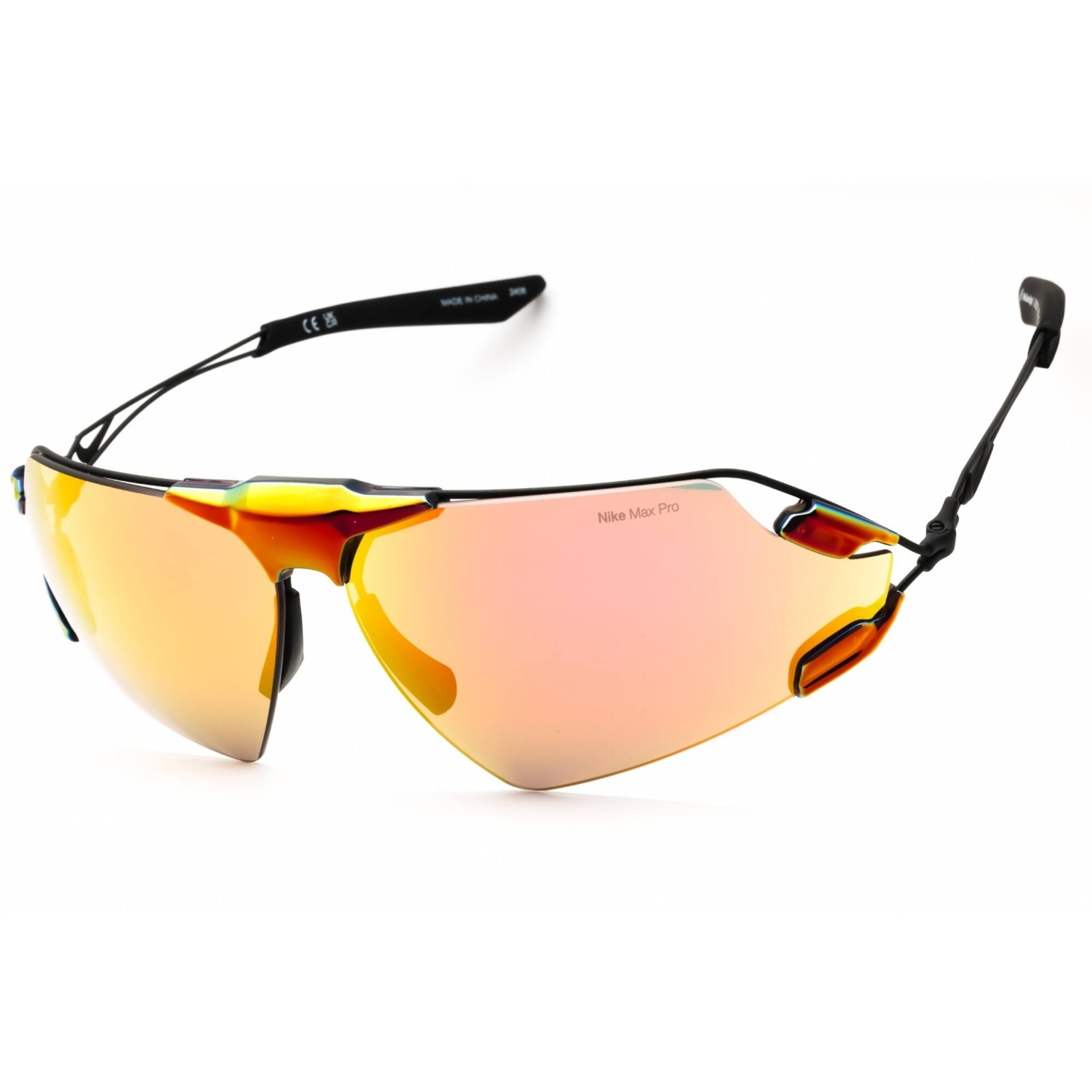 Nike Men’s Sunglasses Total Orange/Black Titanium Frame ZEUS EDGE E EV24031 891