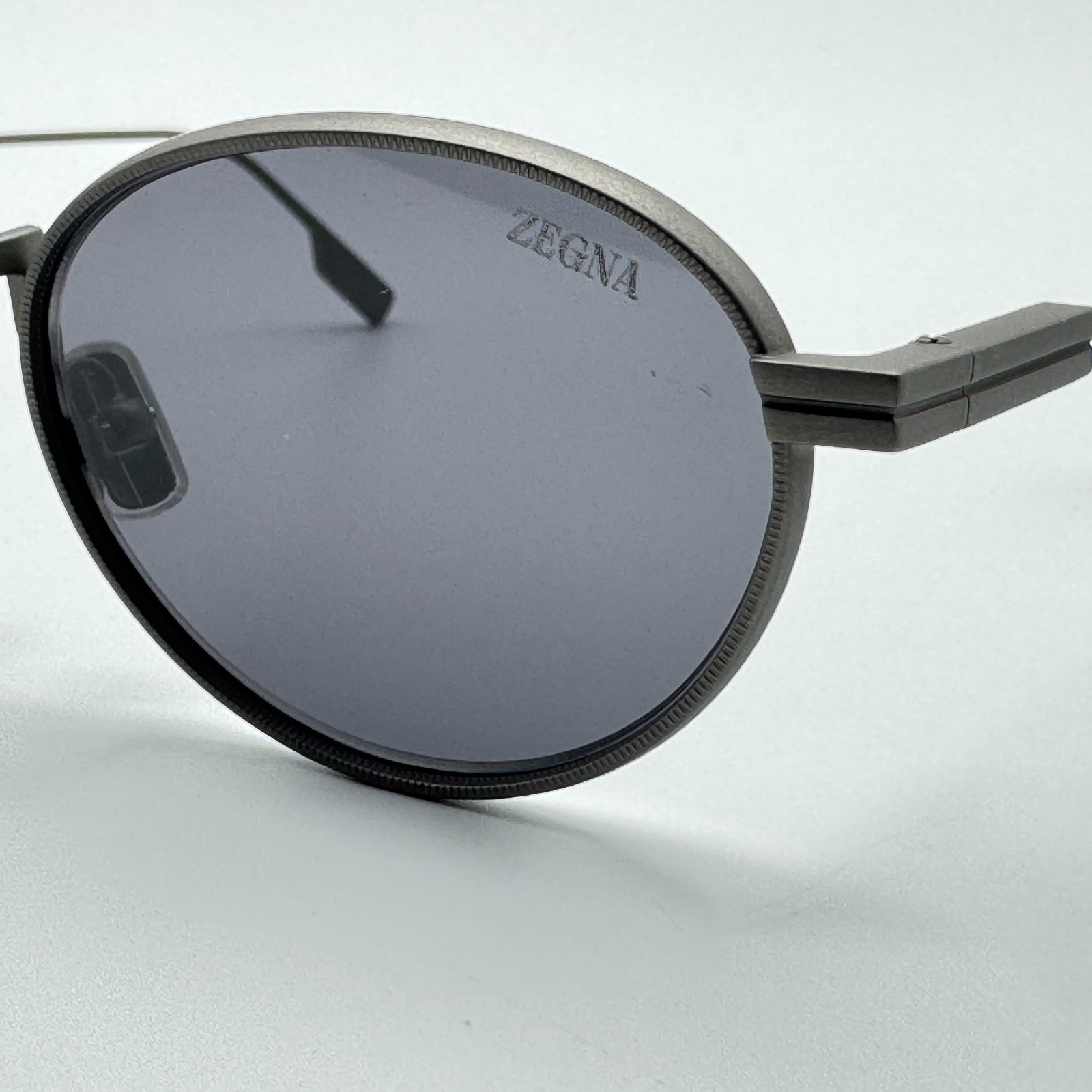 Ermenegildo Zegna Sunglasses EZ0287 09A Matte Gunmetal Frame Gray Lens 52mm