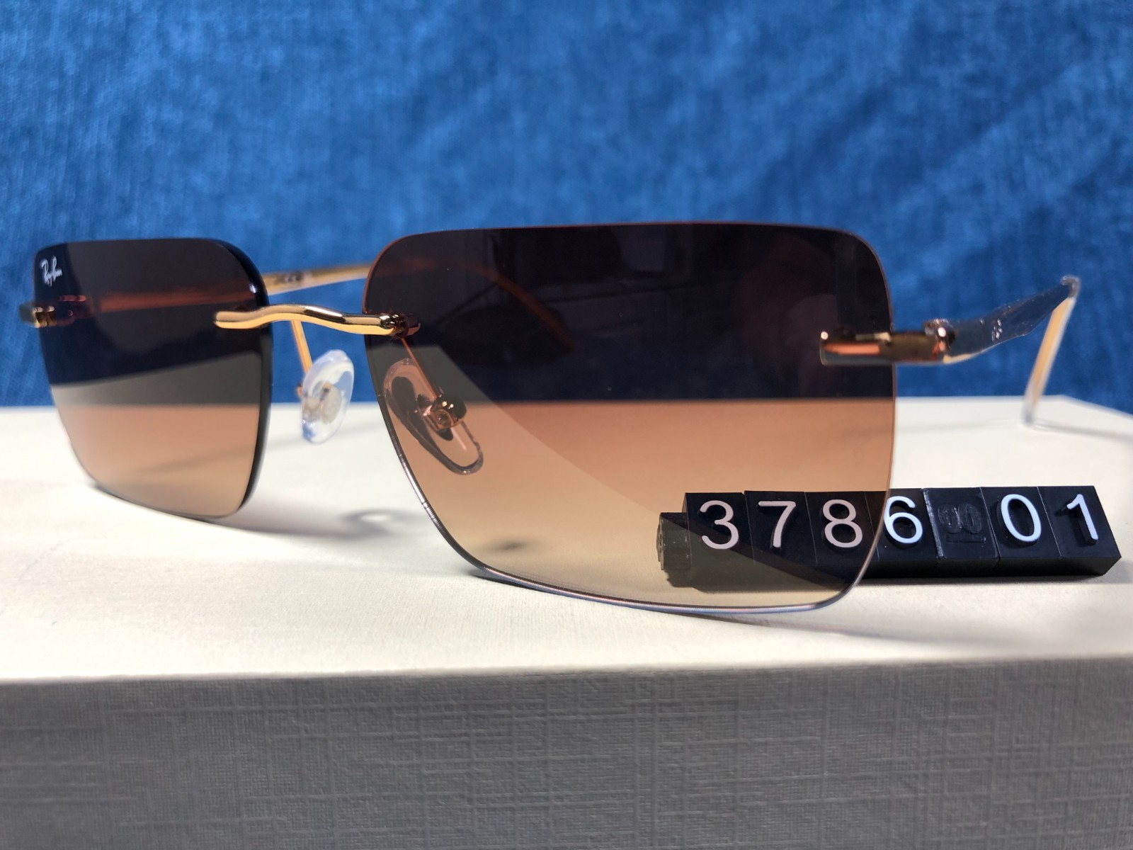 Ray-Ban RB3786 Sunglasses Gold Frame 56mm/18 Brown Lens 001/13 145MM