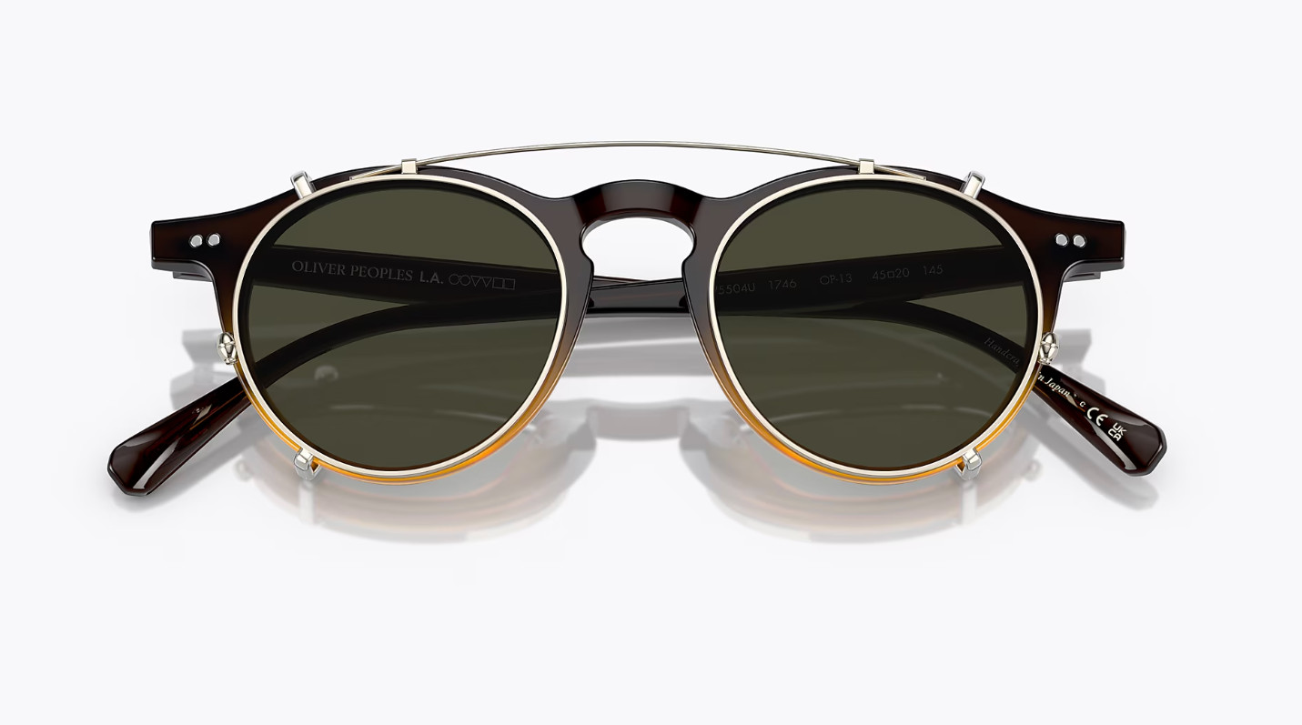 OLIVER PEOPLES TAKUMI TK-1 CLIP ON in Pewter/ Blue MSRP$277 clip on only