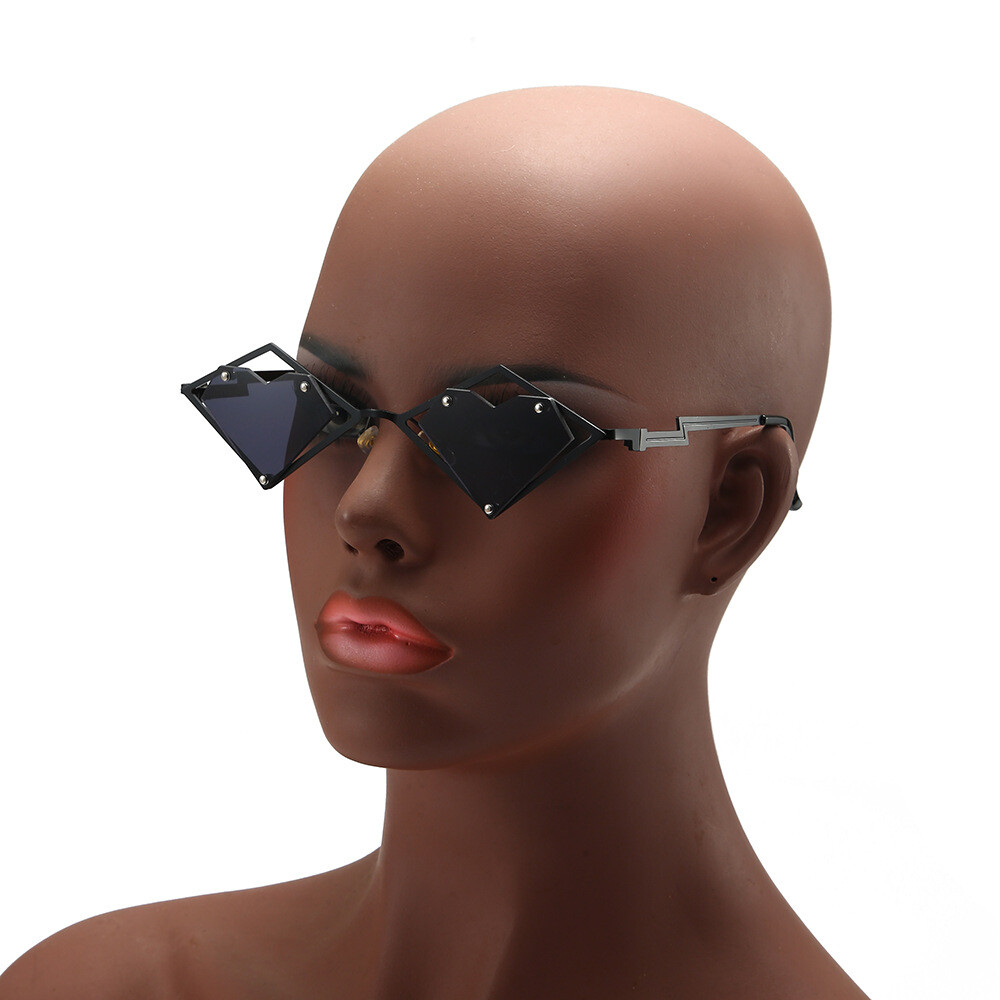 Fashion IRREGULAR Hip Hop Sunglasses Love Retro Mens Women Outdoor Shade Glasses