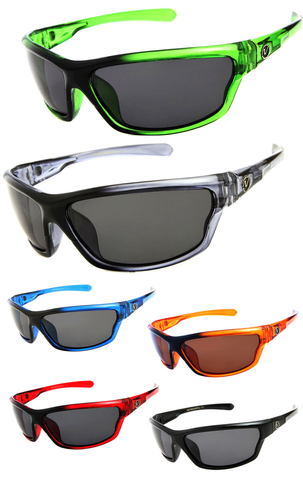 POLARIZED Nitrogen Mens Womens Running Cycling Golf Water Sports Sunglasses NWT