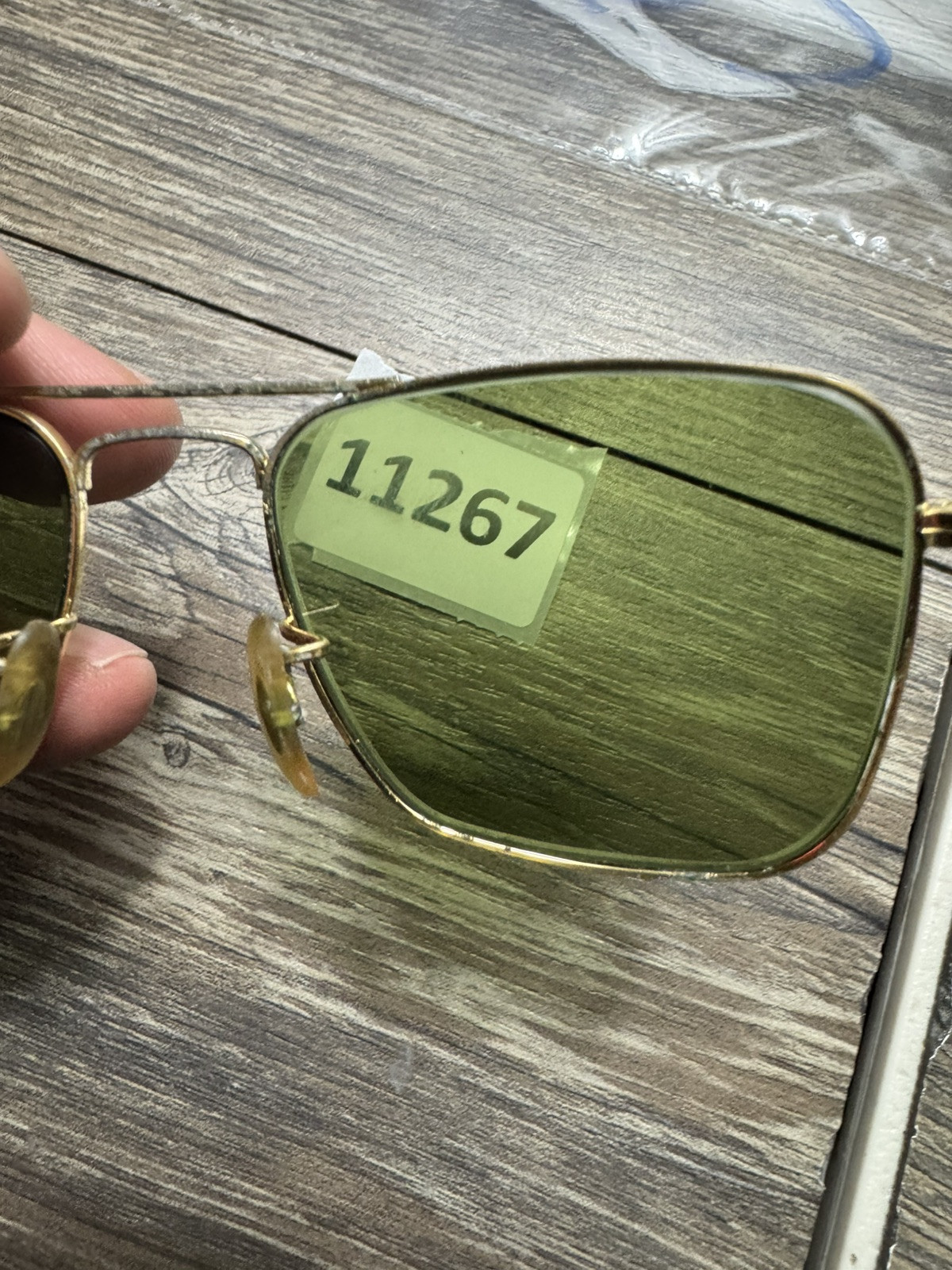 1980’s 52[]16mm VINTAGE B&L RAY-BAN GEP G15 UV SMALL CARAVAN AVIATOR SUNGLASSES