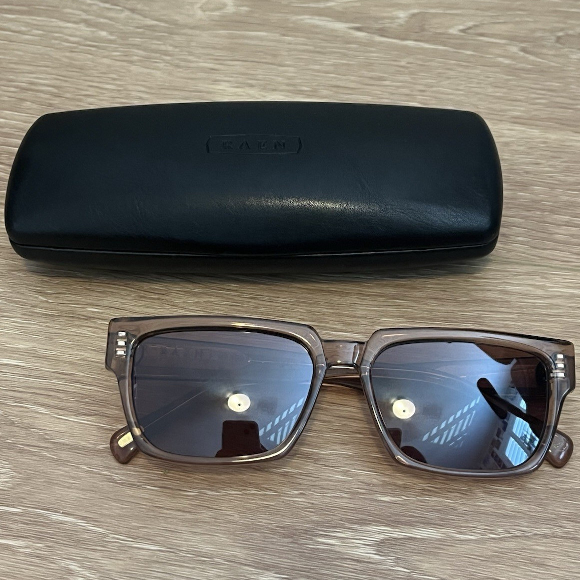 RAEN Men’s Square Polarized Sunglasses Brown Full Rim Plastic Frame P148mm