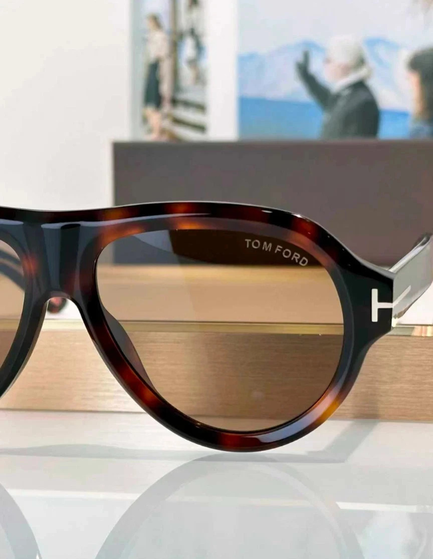 Tom Ford Icon Collection Sunglasses FT1225 Dark Havana/Brown 59-16-145mm