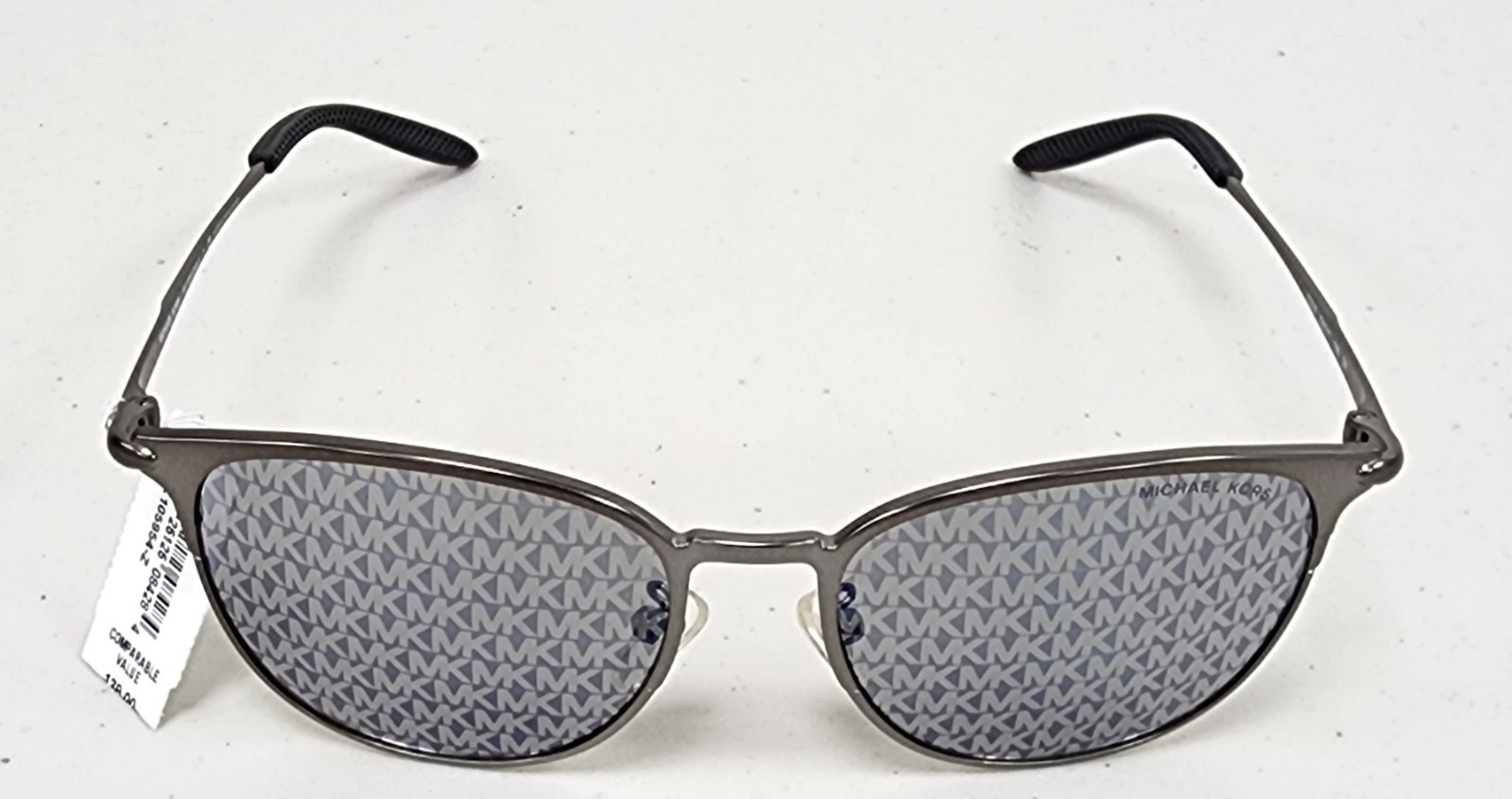 Michael Kors Men’s Caden MK1059 Printed Round Matte Gunmetal Sunglasses NWT