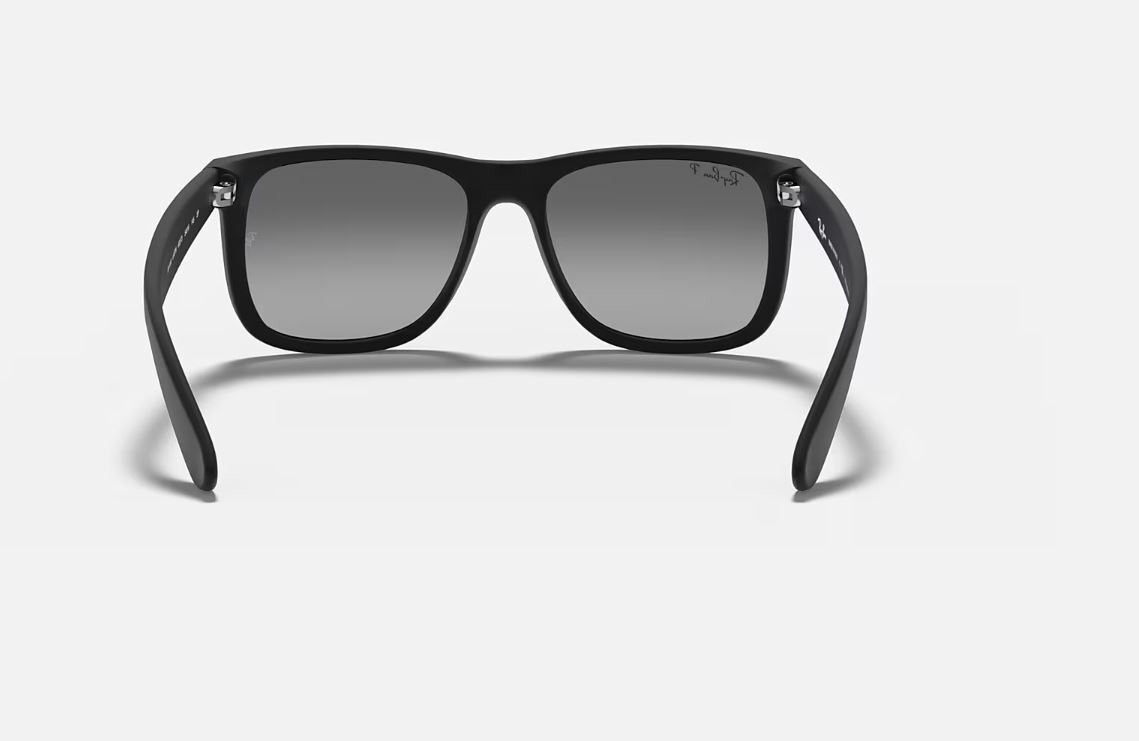 Ray-Ban Justin Matte Black Polarized Grey Gradient 54mm Sunglasses RB4165 622/T3