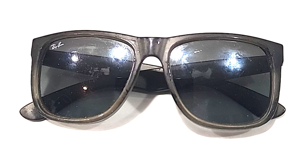 Ray Ban RB4165 602/88 Justin Scratched Peeling Square Sunglasses Frame 54-18 145