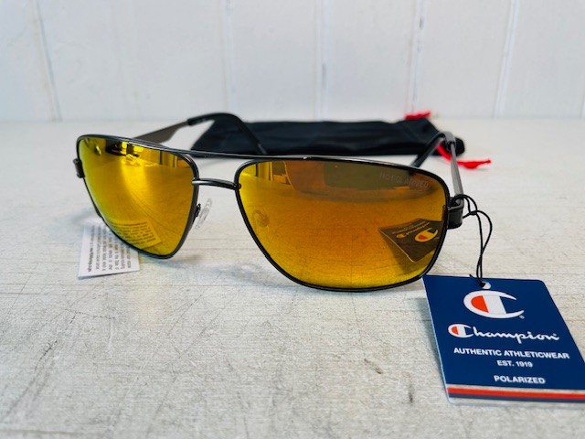 CHAMPION CU5131 01 Matte Gunmetal Frame w/Fire Orange POLARIZED Lenses Suns $89