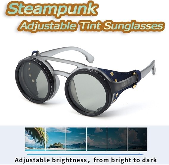 Punk Style Grey Polarized UV400 Sunglasses for Men Outdoor Driving Fishing Trave