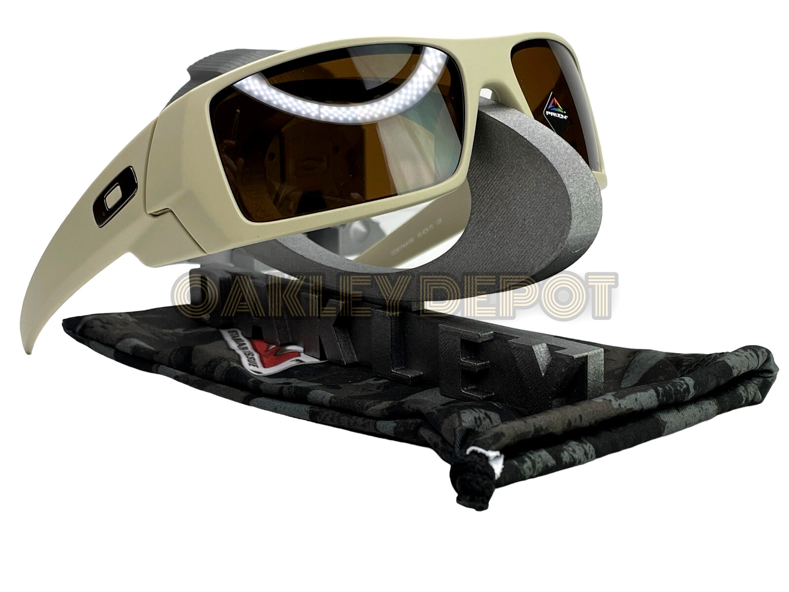 ✅🕶️ OAKLEY GASCAN SI 009014 DESERT TAN/PRIZM TUNGSTEN SUNGLASSES