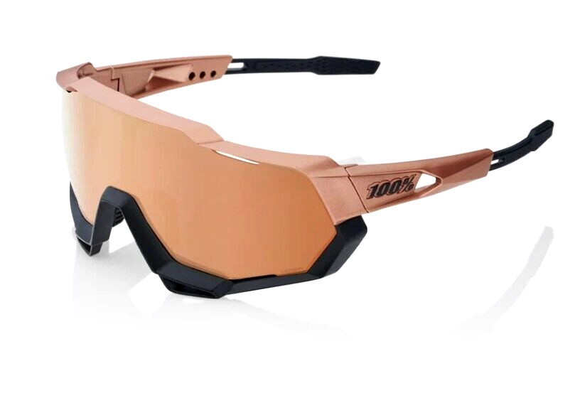 New 100% SPEEDTRAP Sunglasses | Matte Copper Chromium / HiPER Copper Mirror Lens