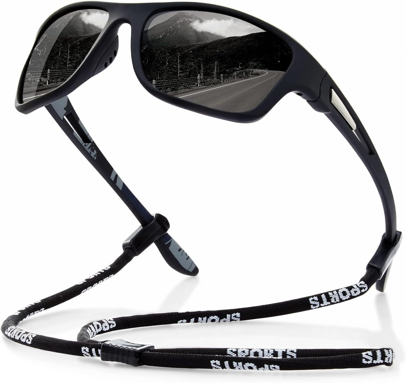 Polarized Sports Sunglasses for Men: UV400 Protection Glasses Womens Wrap around