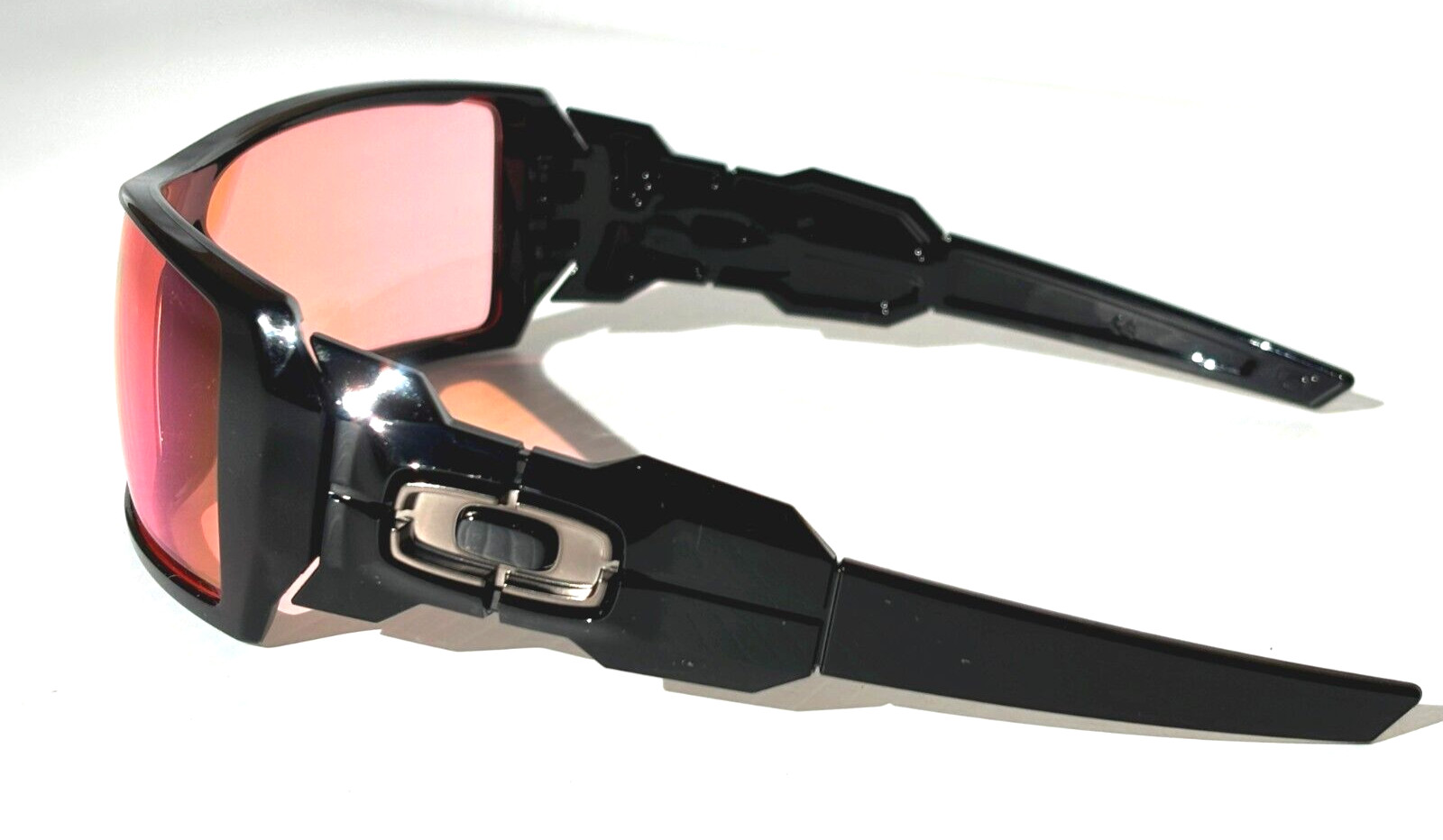 NEW Oakley OIL RIG Polished Black POLARIZED Galaxy HD Pink Lens Sunglass 9081